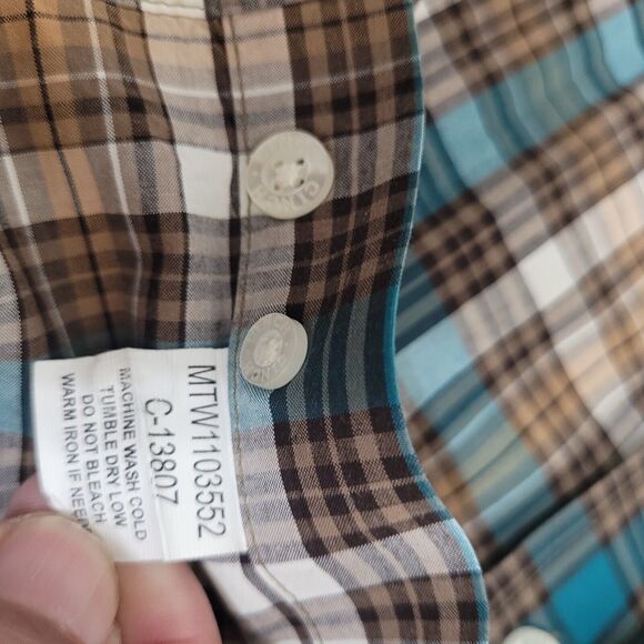 CINCH Men  Size XXL 2XL Plaid Multi Button Down Long Sleeve Casual Rodeo Ranch - Picture 3 of 10